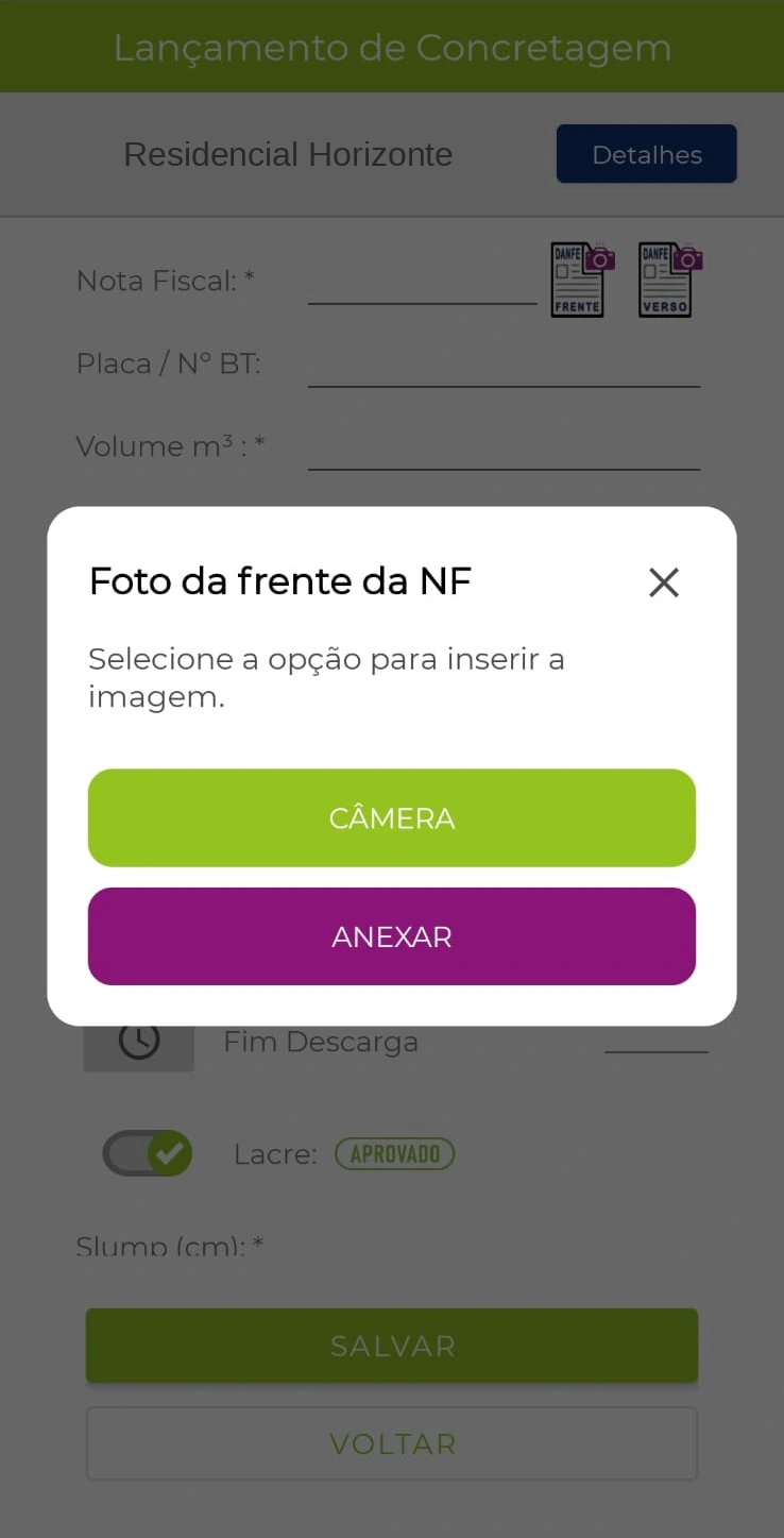 Foto da nota, com identificação fictícia